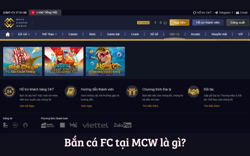 Bắn Cá FC - Sảnh Game Bắn Cá Hấp Dẫn Nhất Tại MCW