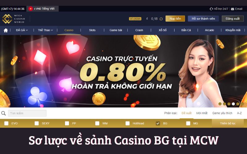 Casino BG – Sân Chơi Cá Cược Trực Tuyến Chất Lượng Tại MCW