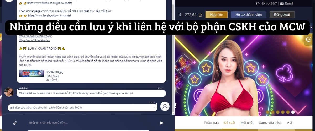 Những điều cần lưu ý khi liên hệ với bộ phận CSKH của MCW