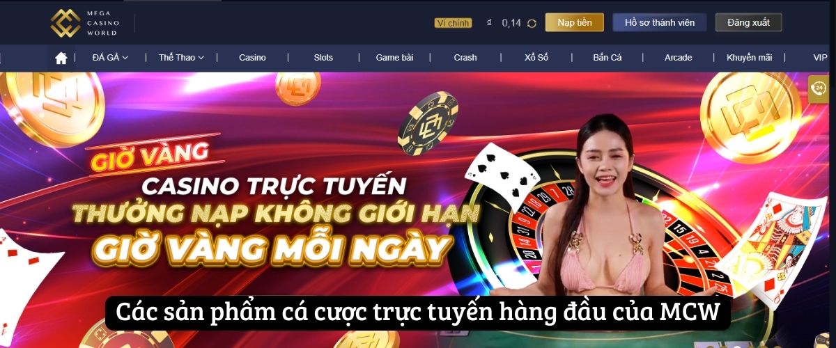 Các sản phẩm cá cược trực tuyến hàng đầu của MCW