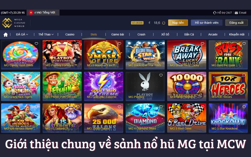 Nổ Hũ MG - Điểm Đến Hàng Đầu Của Tín Đồ Slots Game Tại MCW