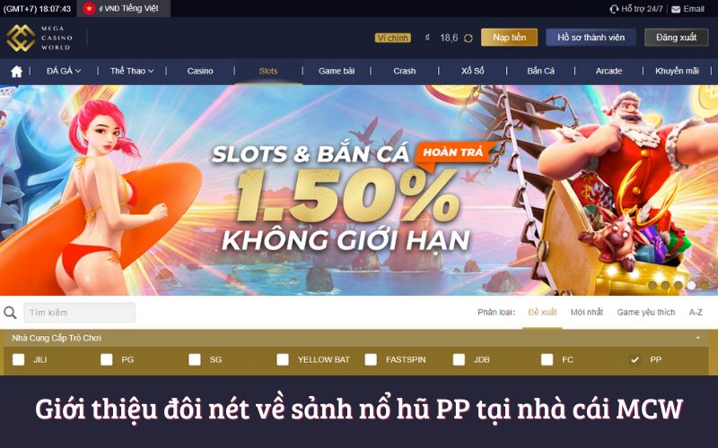 Khám Phá Sự Hấp Dẫn Của Sảnh Nổ Hũ PP Tại Nhà Cái MCW