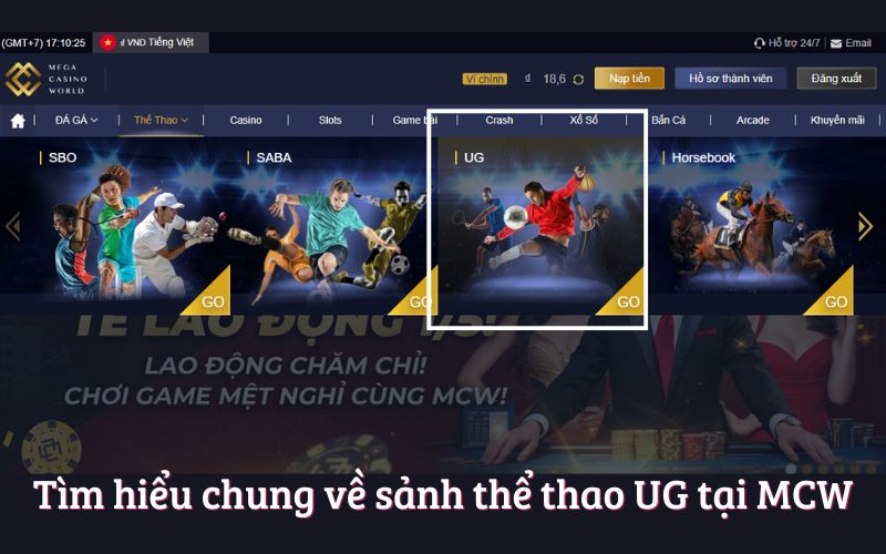 Thể Thao UG – Trải Nghiệm Cá Độ Thể Thao An Toàn Tại MCW